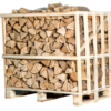 Halve pallet ovengedroogd essen openhaardhout