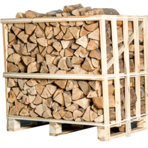 Halve pallet ovengedroogd essen openhaardhout